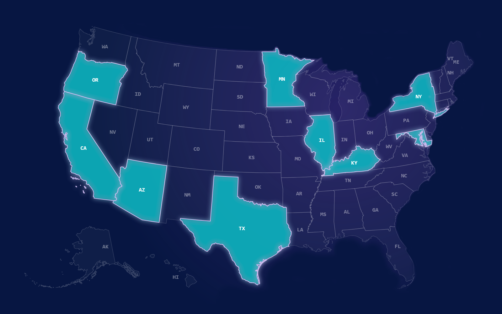 US Chapter Map